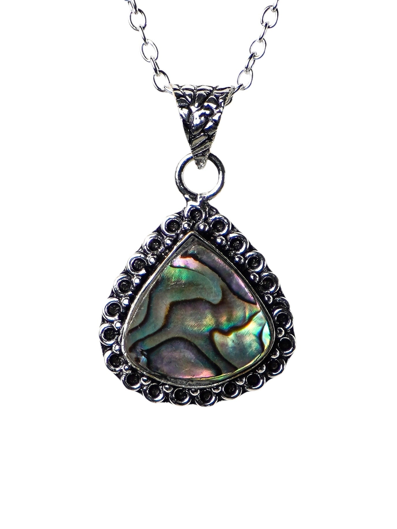 Collana Placcata Argento con Abalone Naturale