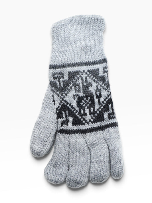 Guanti artigianali in lana di alpaca – Simboli andini