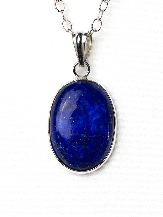 Collana Placcata Argento con Lapislazzuli Naturale