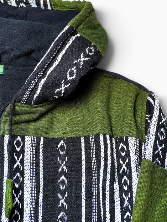 Giacca artigianale nepalese Etnika – Verde e nero