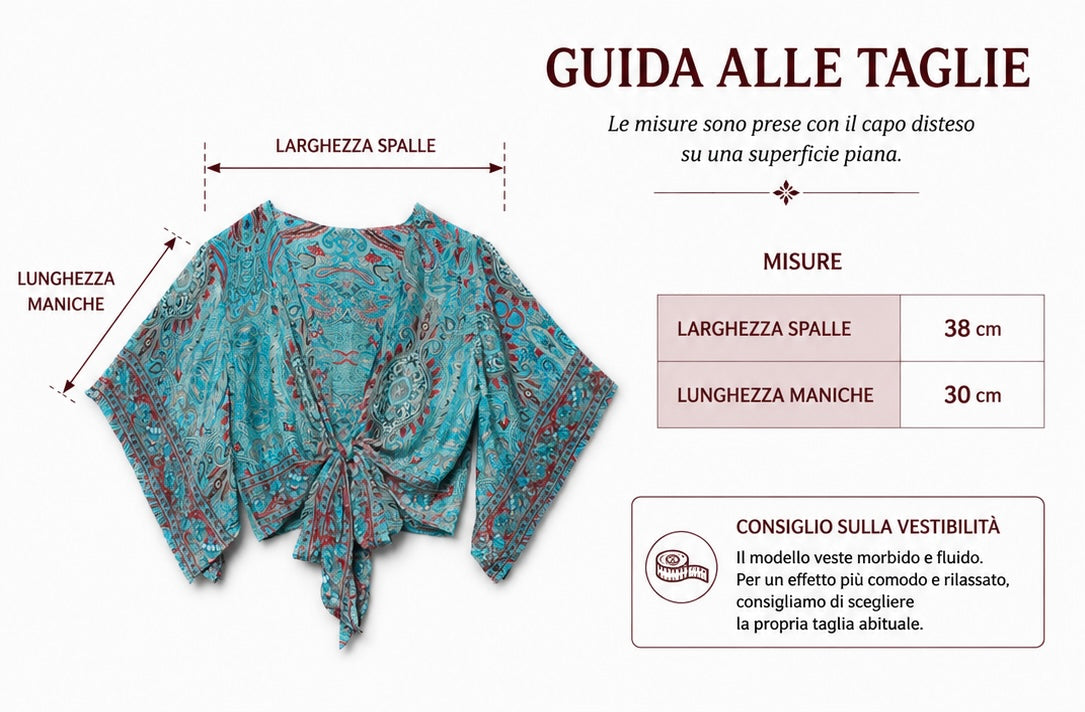Top Incrociato Paisley Turchese