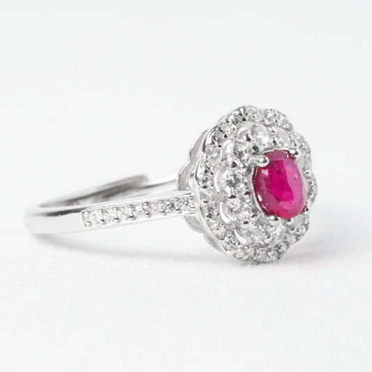 Anello Fiore Radiante – Rubino