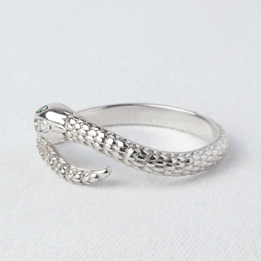 Anello Serpente Argento Vivo