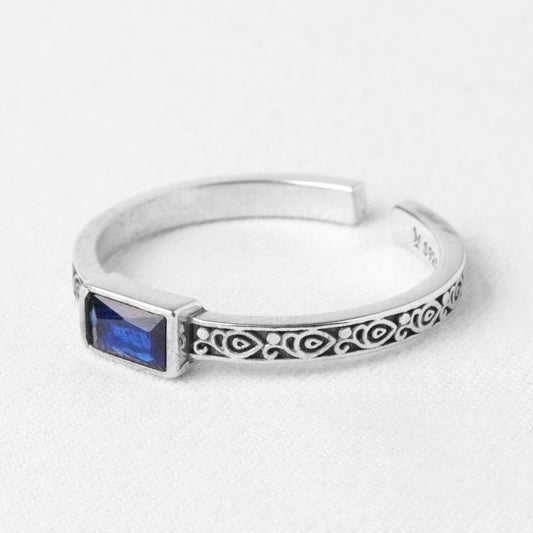 Anello Blu Notte – Zircone