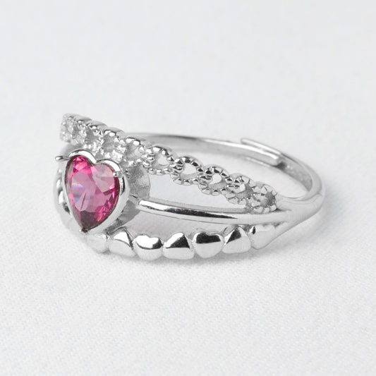 Anello Cuore Luminoso – Granato