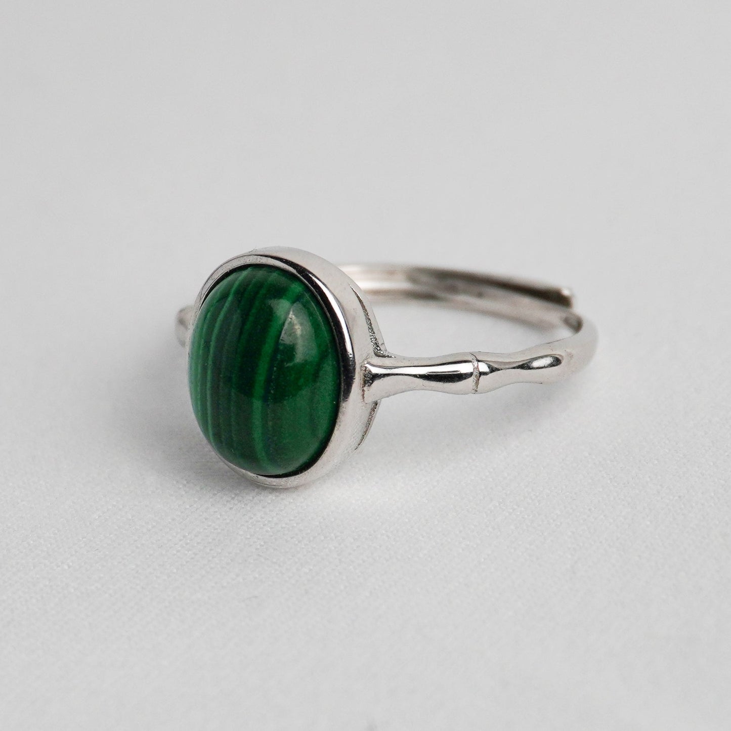 Anello in argento 925 con malachite