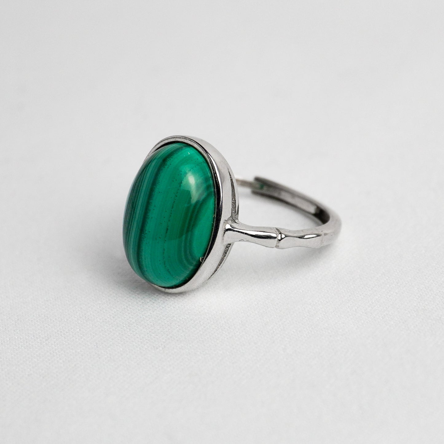 Anello in argento 925 con malachite