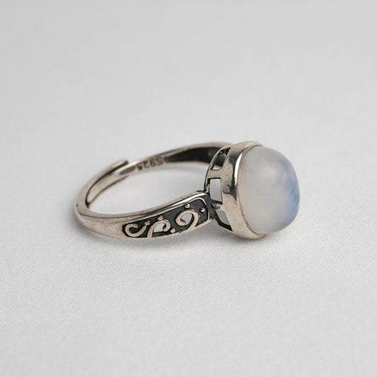 Anello in argento 925 con pietra di luna
