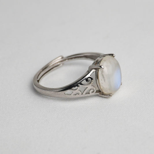 Anello in argento 925 con pietra di luna