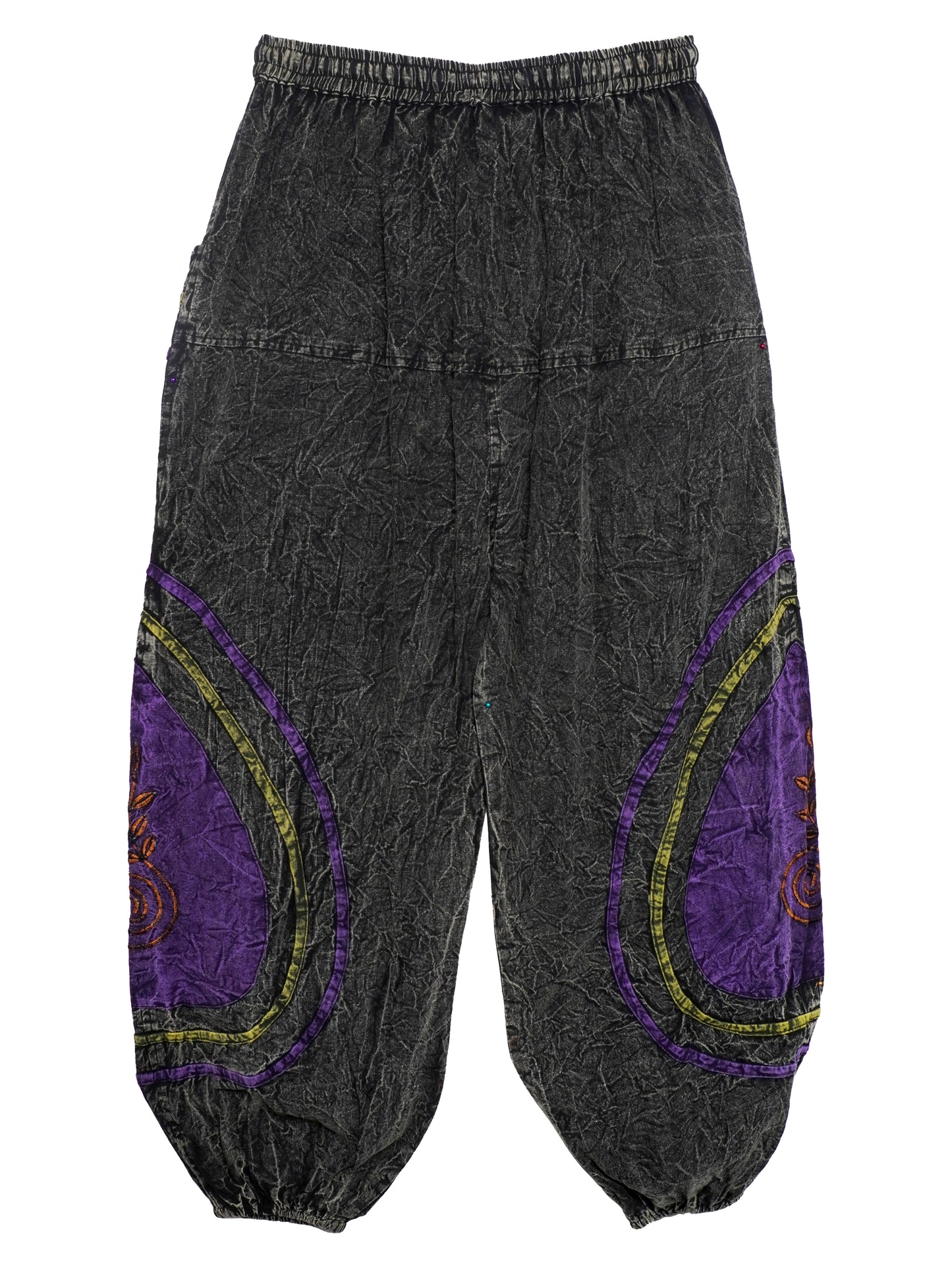 Pantalone Etnico Spiral Nature Nero/Viola
