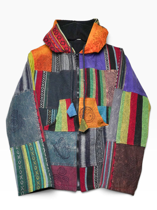 Giacca artigianale nepalese patchwork - Motivi etnici