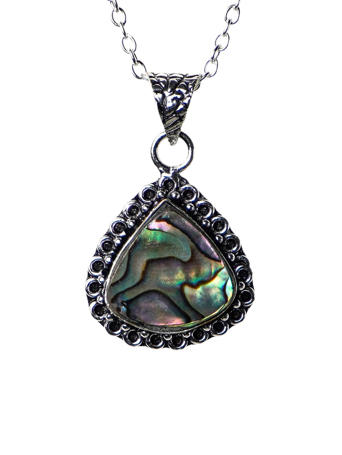 Collana Placcata Argento con Abalone Naturale