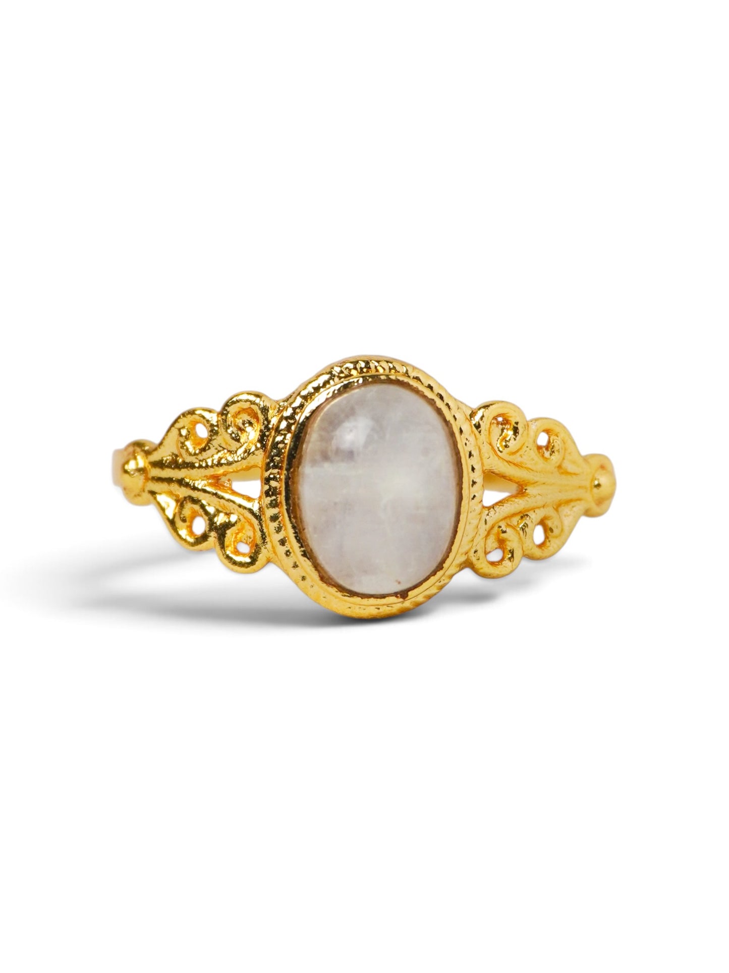 Anello Placcato Argento con Pietra di Luna