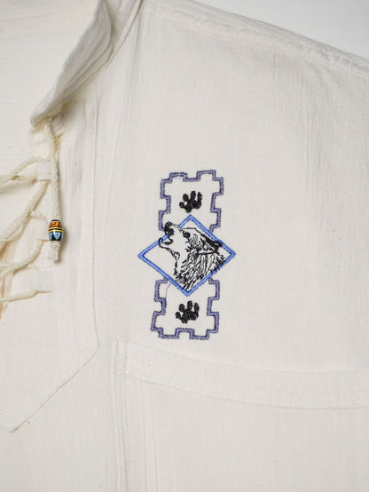 Camicia Ecuadoriana con Ricamo Artigianale