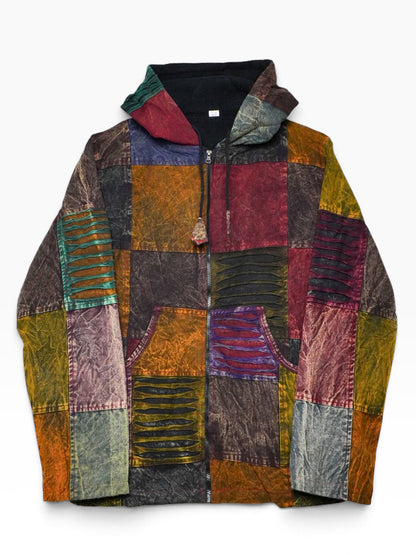 Giacca artigianale nepalese patchwork