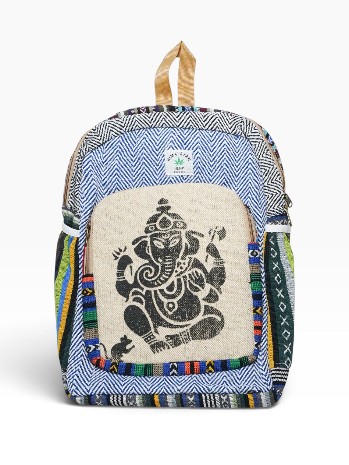 Zaino artigianale indiano in fibra di canapa – Ganesha