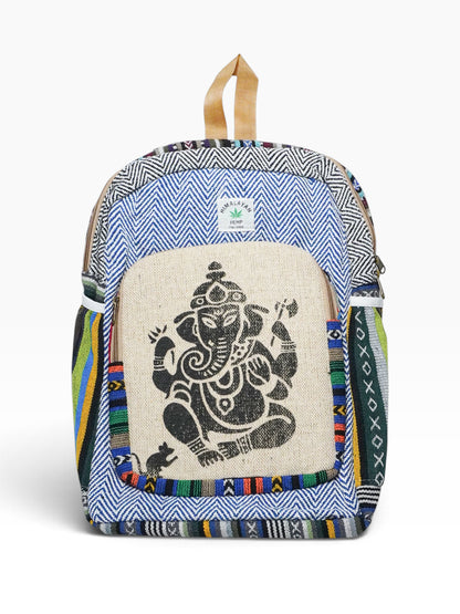 Zaino artigianale indiano in fibra di canapa – Ganesha