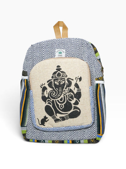 Zaino artigianale indiano in fibra di canapa – Ganesha