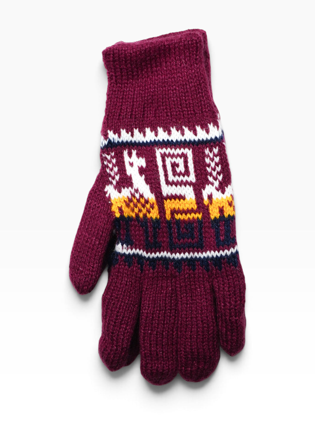 Guanti artigianali in lana di alpaca – Spirale andina