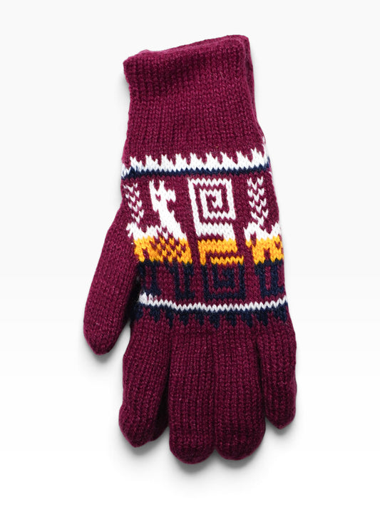 Guanti artigianali in lana di alpaca – Spirale andina