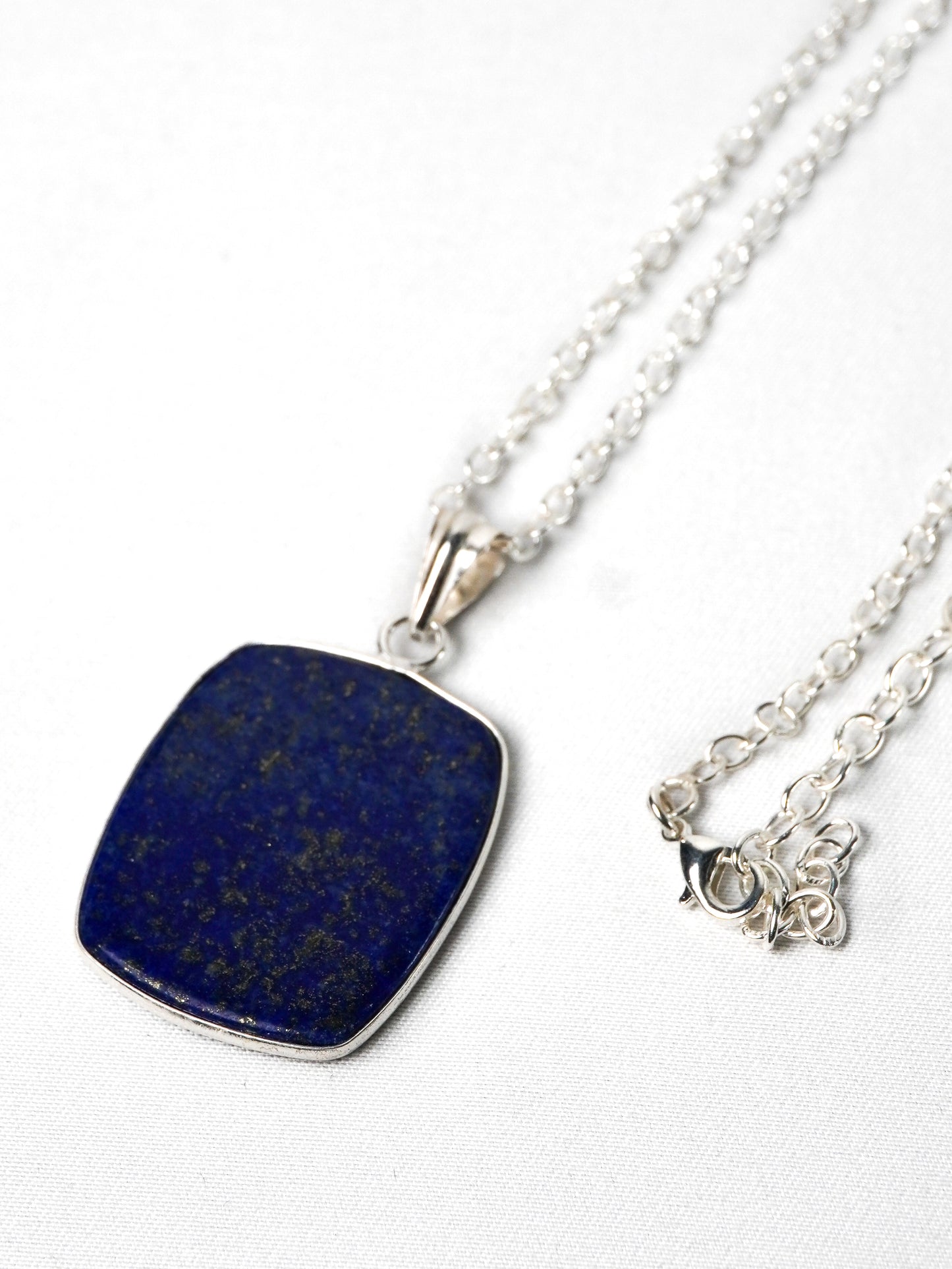 Collana Placcata Argento con Lapislazzuli Naturale