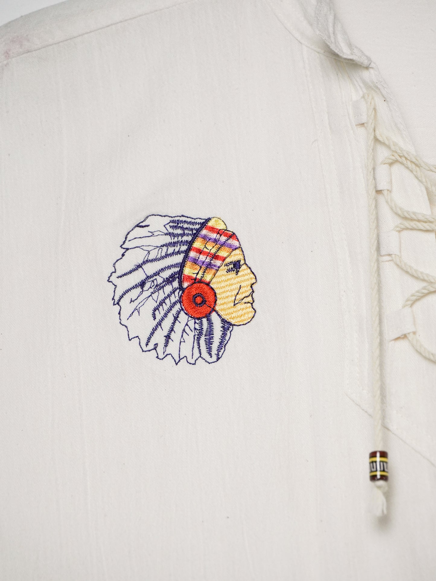 Camicia Ecuadoriana con Ricamo Artigianale