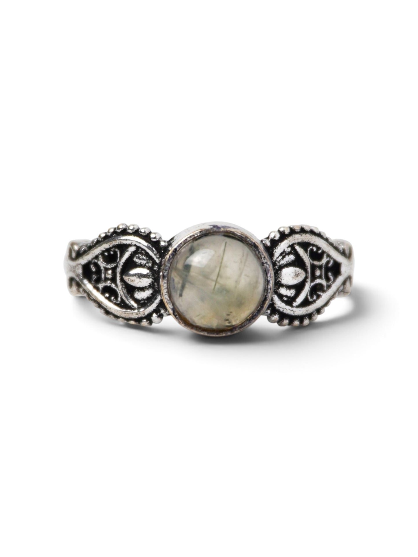Anello Placcato Argento con Quarzo Rutilato