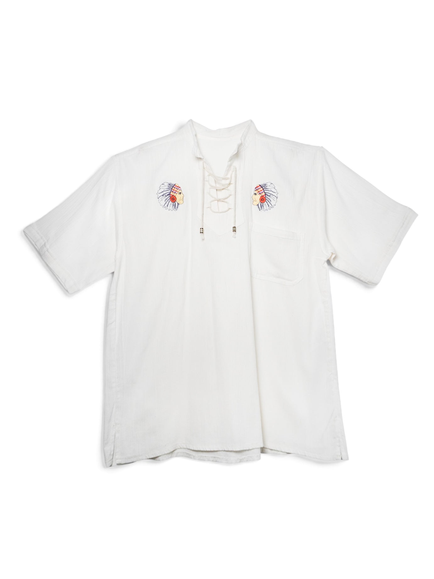 Camicia Ecuadoriana con Ricamo Artigianale
