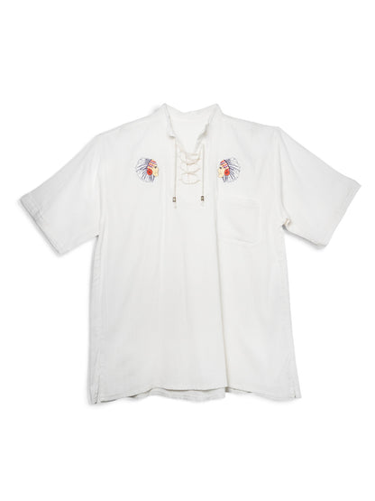 Camicia Ecuadoriana con Ricamo Artigianale