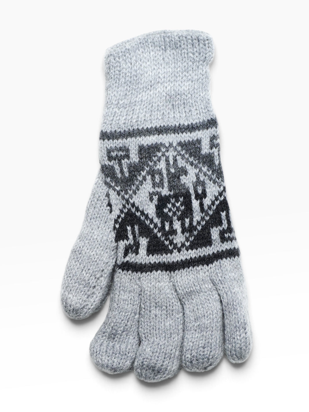 Guanti artigianali in lana di alpaca – Simboli andini