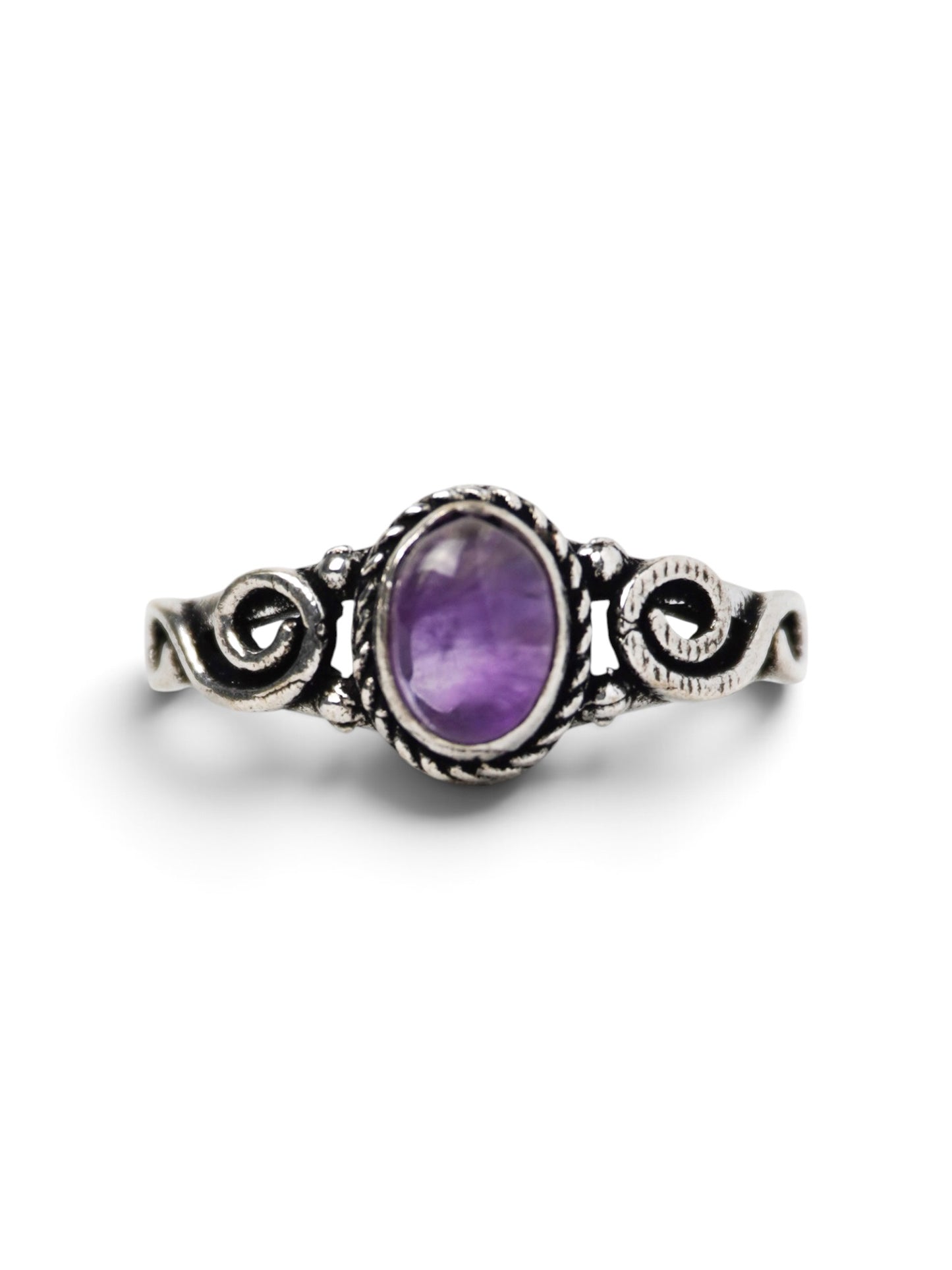 Anello Placcato Argento con Ametista