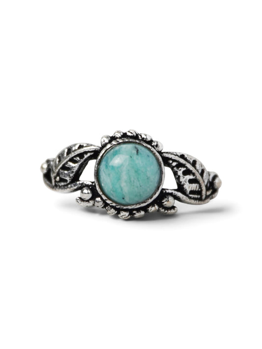 Anello Placcato Argento con Amazzonite