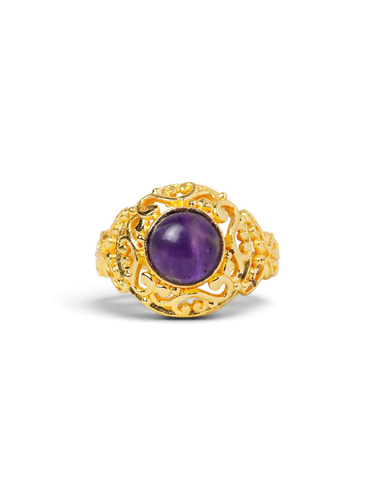 Anello Placcato Argento con Ametista