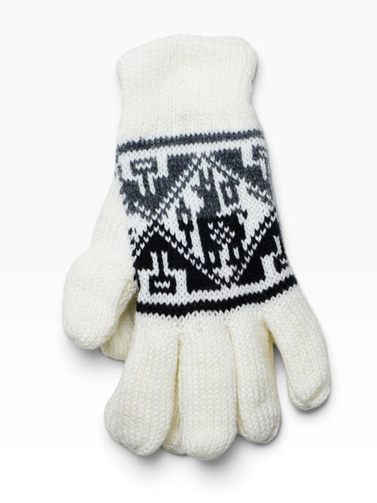 Guanti artigianali in lana di alpaca – Simboli andini