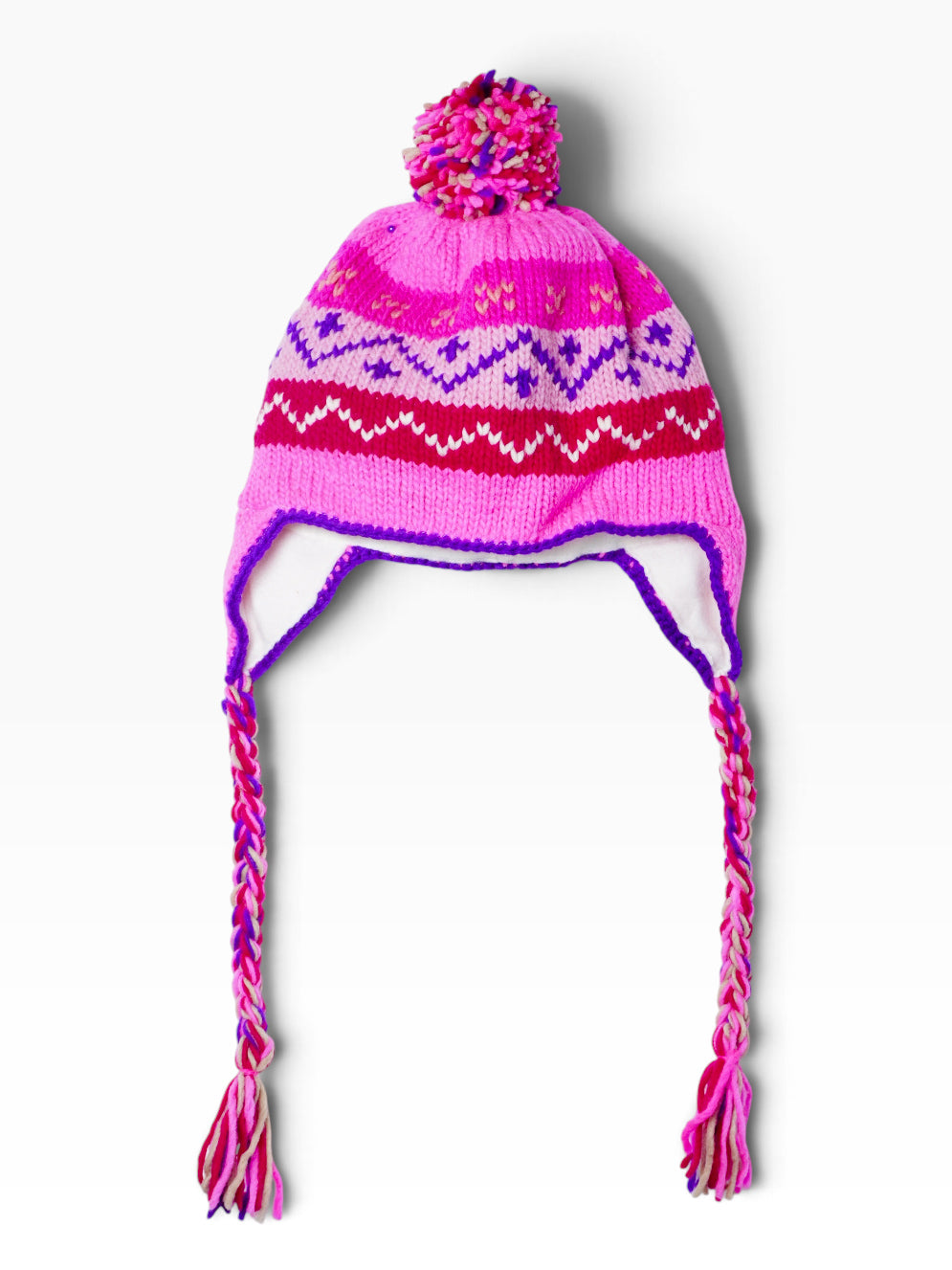 Berretto artigianale ecuadoriano in lana – Pompon Colorato
