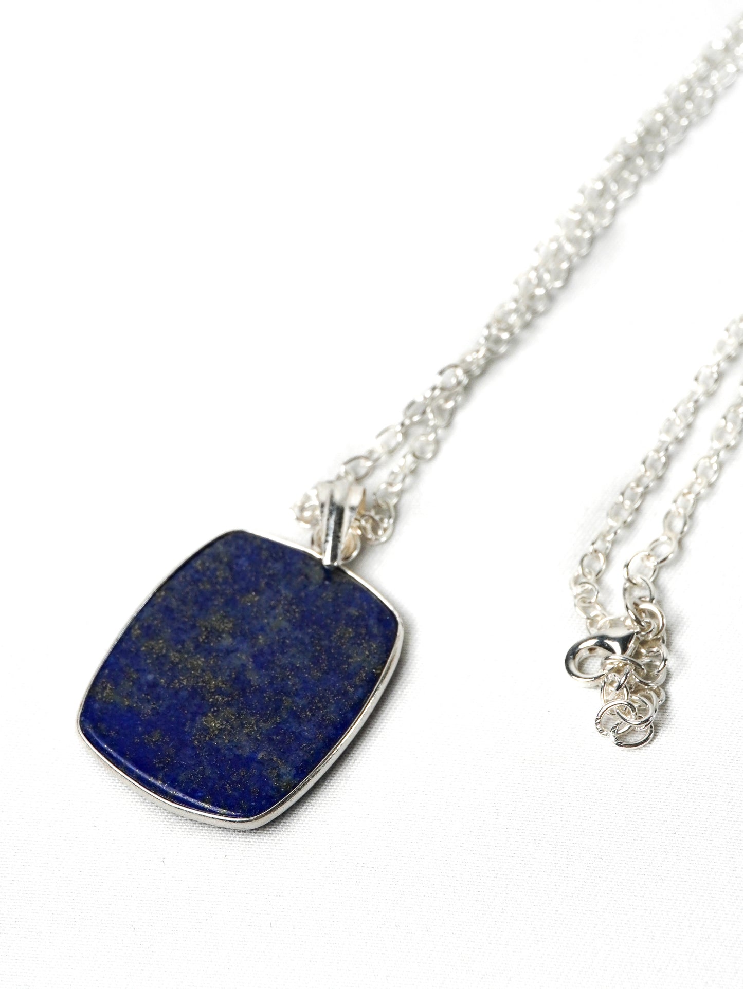 Collana Placcata Argento con Lapislazzuli Naturale