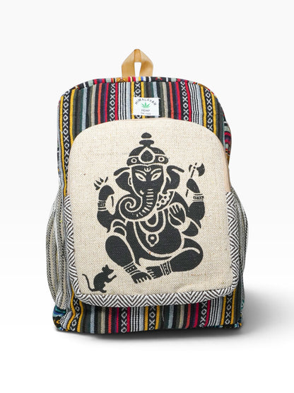 Zaino artigianale indiano in fibra di canapa – Ganesha