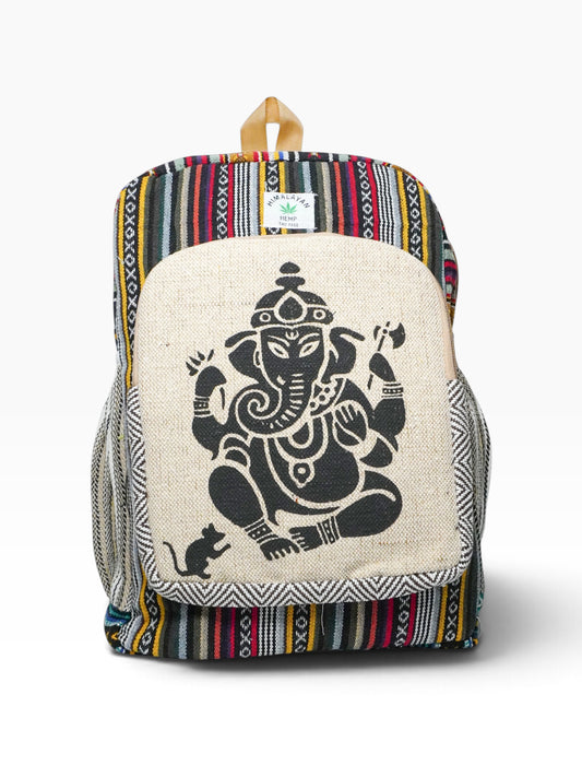 Zaino artigianale indiano in fibra di canapa – Ganesha