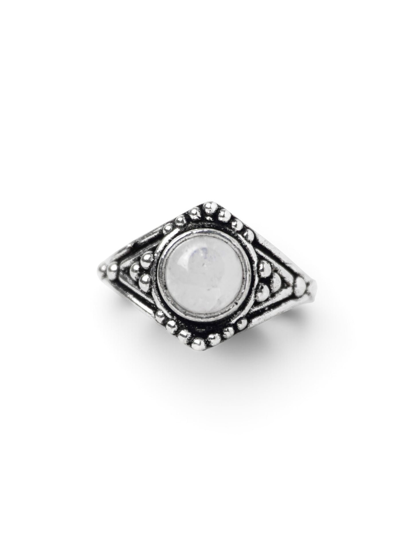 Anello Placcato Argento con Pietra di Luna