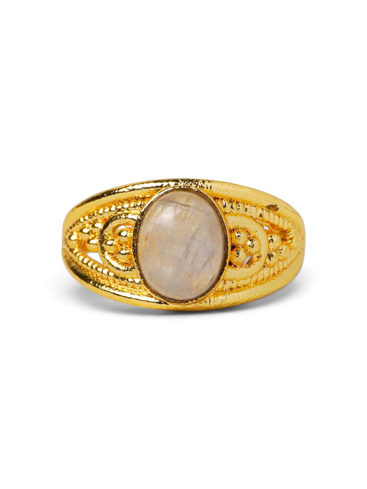 Anello Placcato Argento con Pietra di Luna