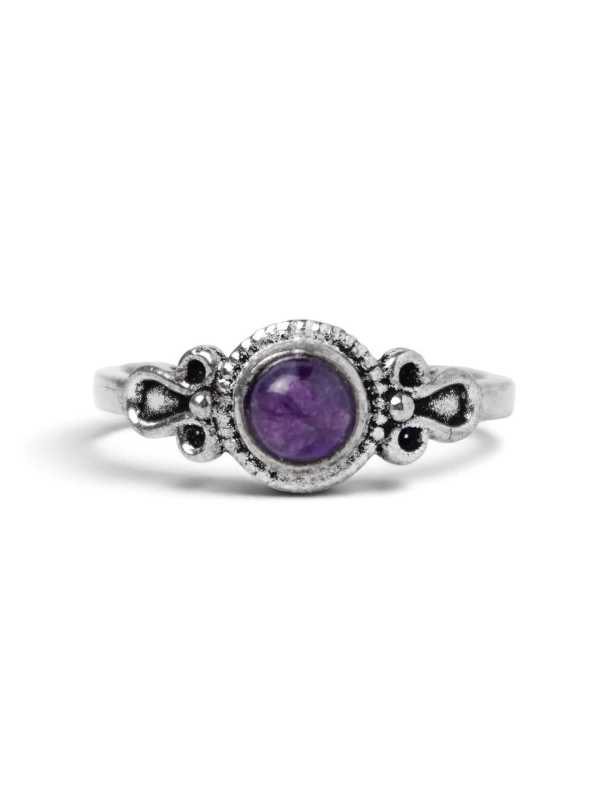Anello Placcato Argento con Ametista