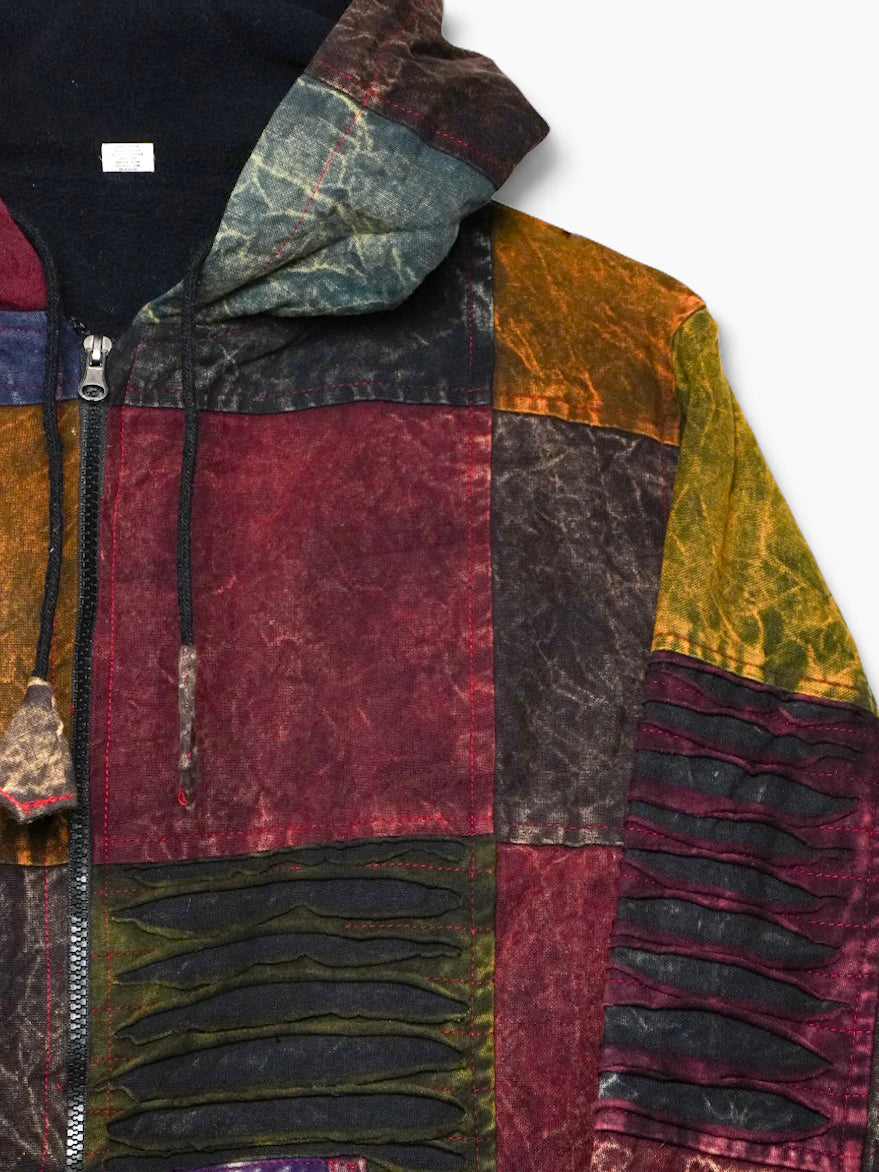 Giacca artigianale nepalese patchwork