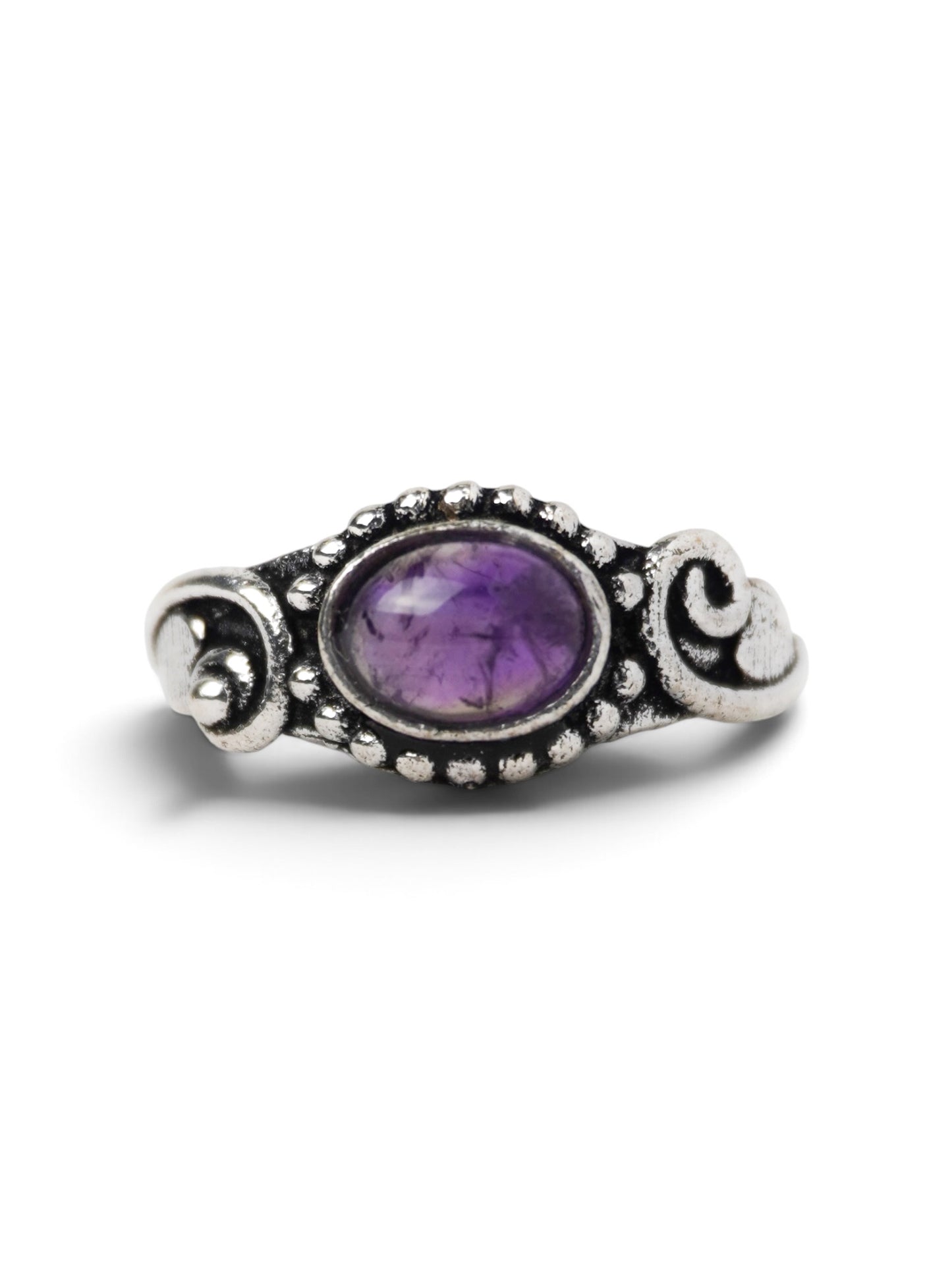 Anello Placcato Argento con Ametista