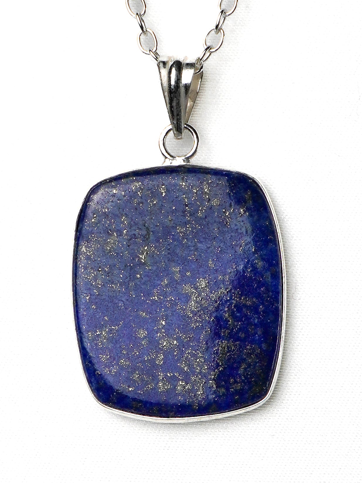 Collana Placcata Argento con Lapislazzuli Naturale