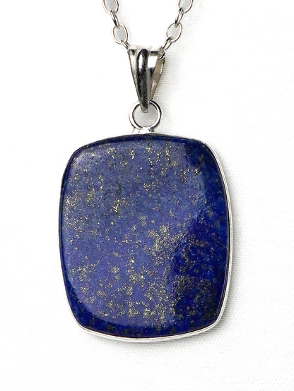Collana Placcata Argento con Lapislazzuli Naturale