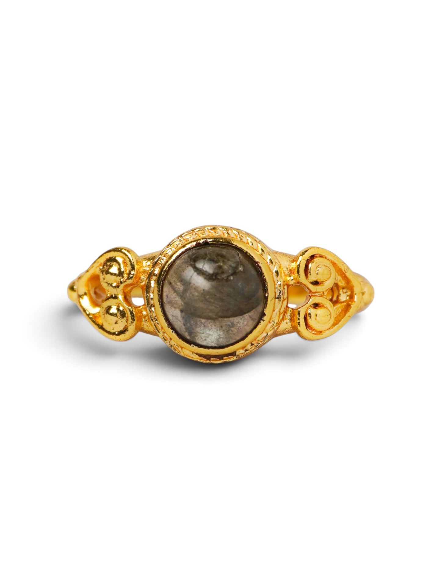 Anello Placcato Argento con Labradorite