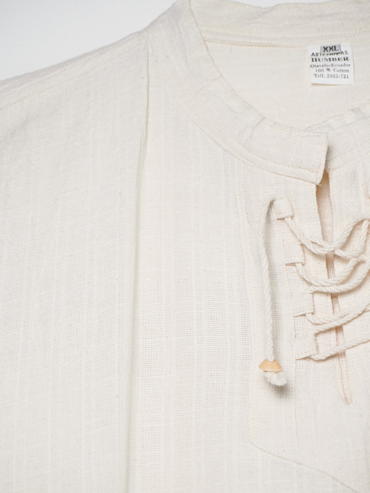 Camicia Ecuadoriana con Ricamo Artigianale