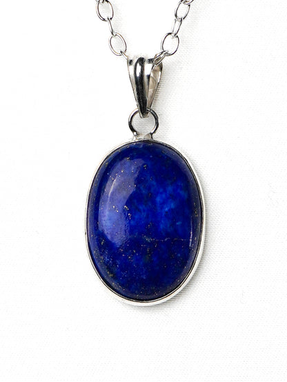 Collana Placcata Argento con Lapislazzuli Naturale