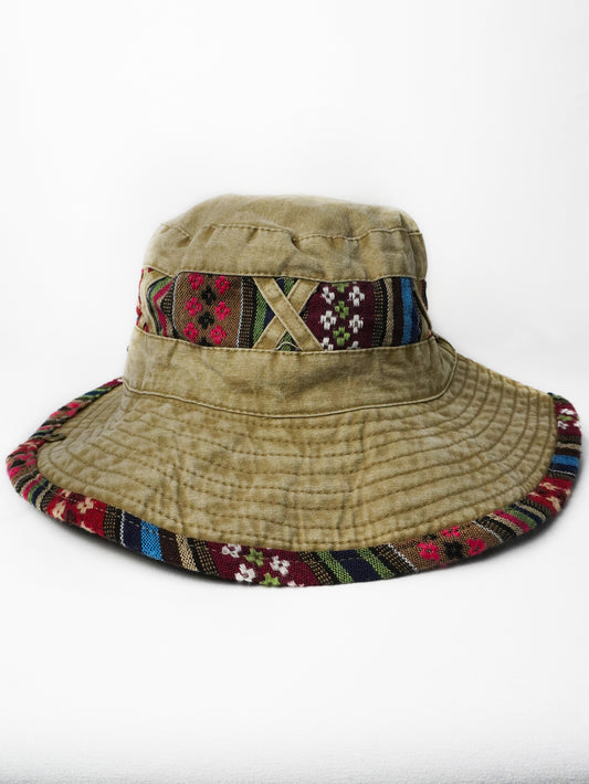 Cappello a Pescatore Etnico Falda Ampia