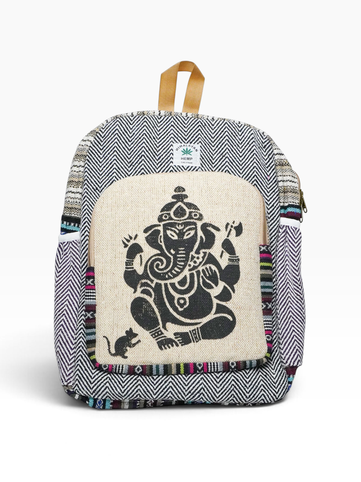 Zaino artigianale indiano in fibra di canapa – Ganesha